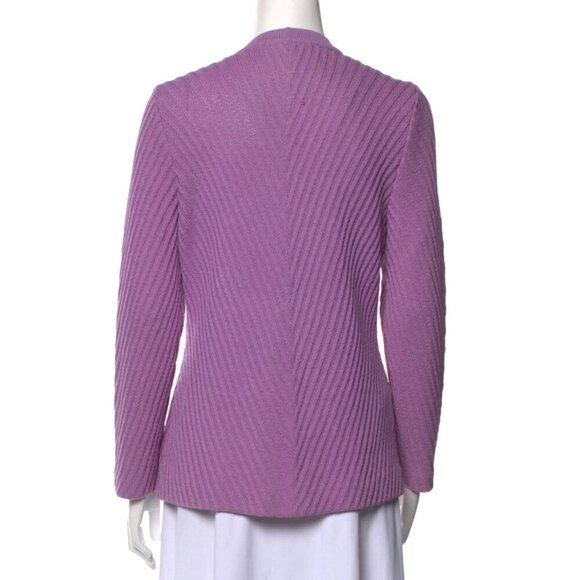 ST. JOHN Vintage Y2K Ribbed Santana Knit Cardigan Sweater - Picture 3 of 12